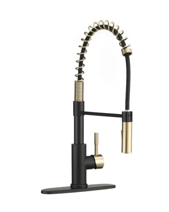 DF-MK504SLK-MBMG – DURA FAUCET Faucet, Used For RV Kitchen Single Piece Deck Mount Coil Spring Pull-Down Single Lever...
